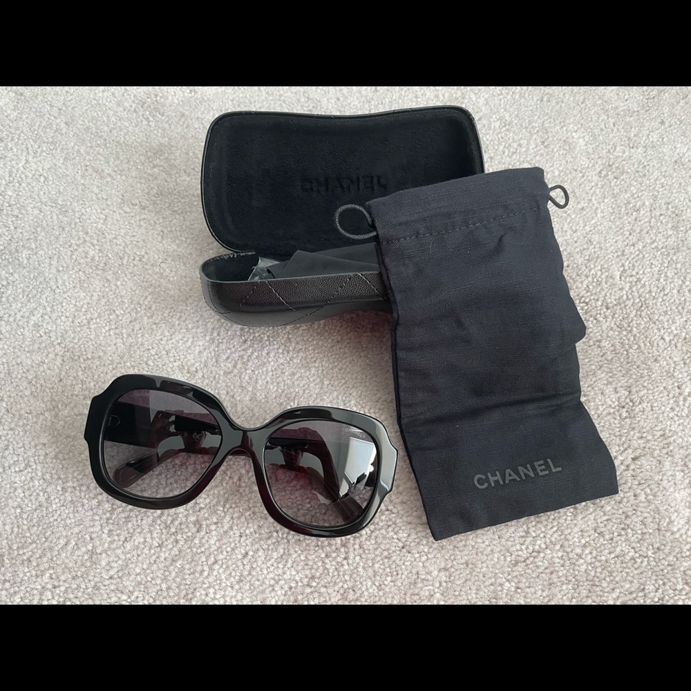 Chanel black sunglasses - 5373. Only used once.